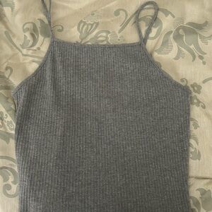American Eagle Outfitters Charcoal Ribbed Camisole